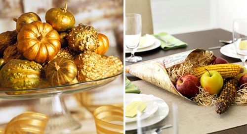 wunderschöne-Herbst-Tischdeko-goldene-kürbisse