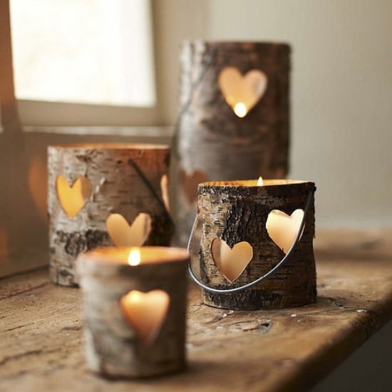 Deko Ideen mit Kerzen  Valentinstag