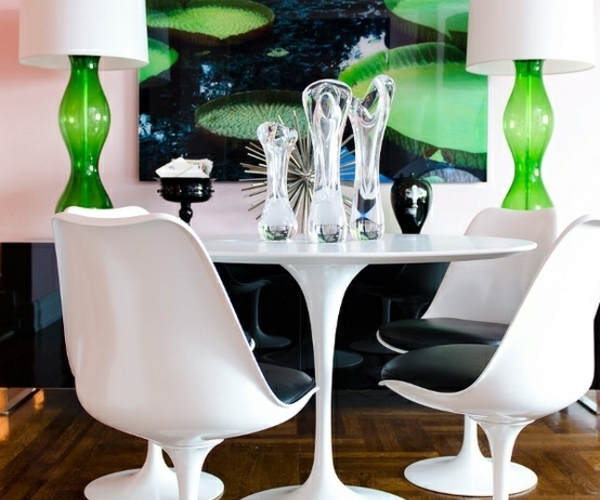 Esszimmer-Möbel-Design-weiße-Stühle