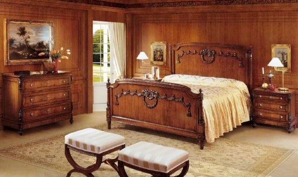 Holzpaneele-klassische-Wandgestaltungsidee-Schlafzimmer