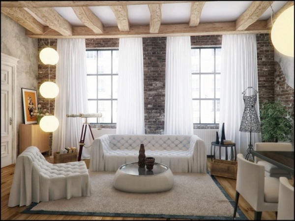 Ideen-weißes-Wohnzimmer-Reinheit-Eleganz