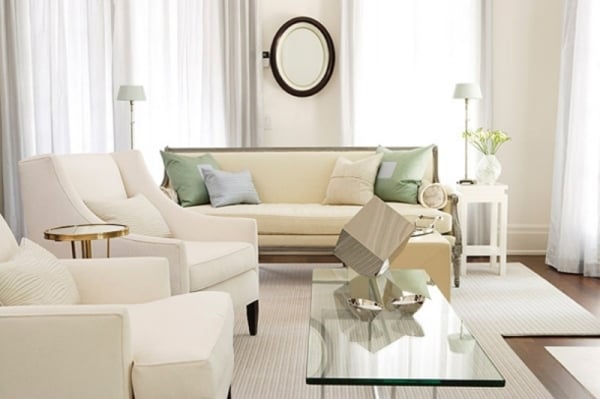 Ideen-weißes-Wohnzimmer-moderne-möbel-creme