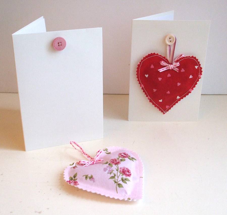 Karten Valentinstag selber basteln lavendersäckchen