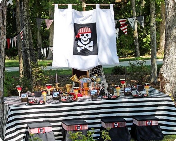 Kindergeburtstag Deko Jungs ideen piratenparty