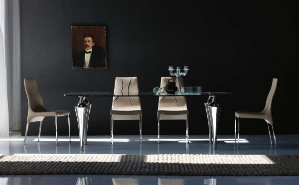 Moderne-Esszimmermöbel-Ideen-eleganter-esstisch-beige-stühle