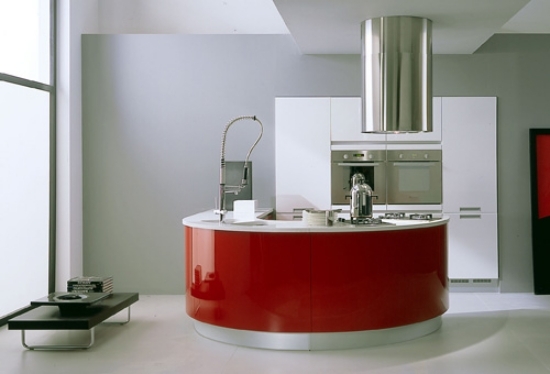 Kücheneinrichtungsideen rote Küche