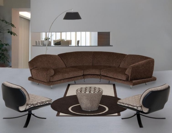 braune-Wohnzimmer-Einrichtung-Sofa-Set