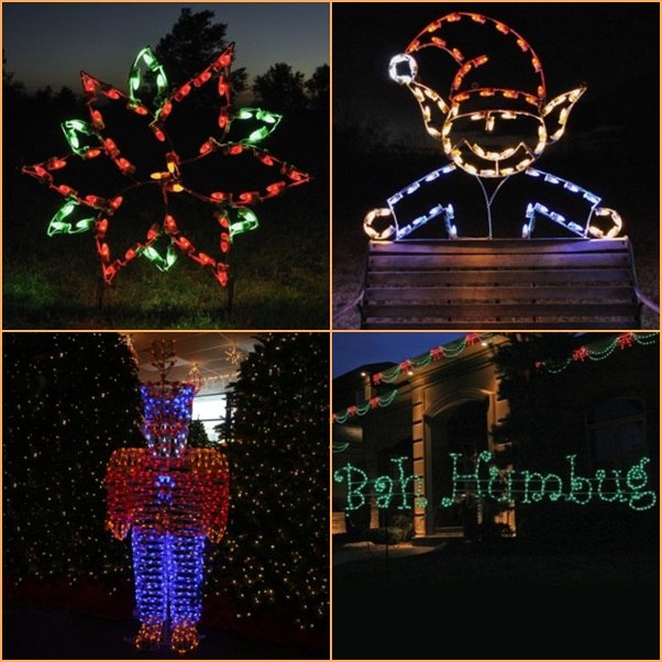 festliche-Stimmung-Weihnachten-bunte-Lichterketten-Garten