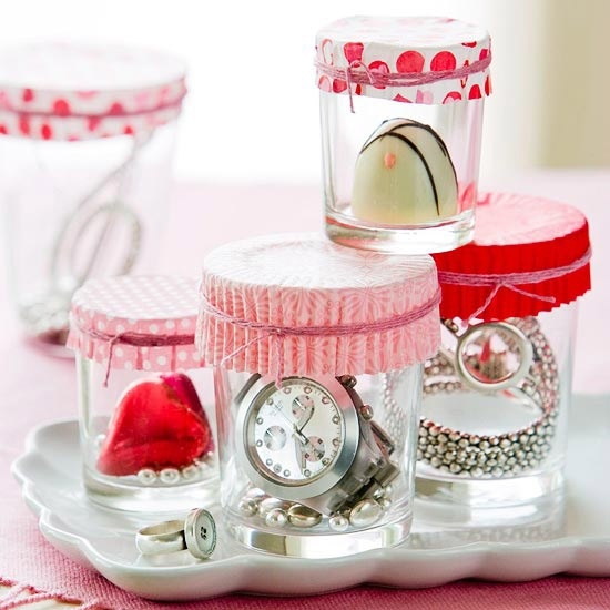 geschenkideen valentinstag verpackung glas klein