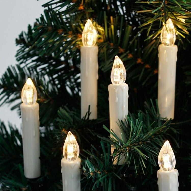 led weihnachtskerzen tannenbaum deko christbaumschmuck lichterkette