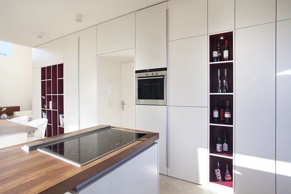 minimalistische-Einbauküche-modernes-Interieur