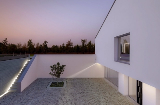 minimalistische Arhitektur weißes Haus 