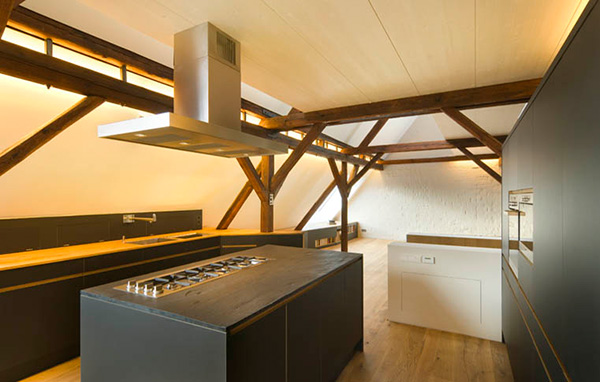 modernes-Hausdesign-Einbauküche