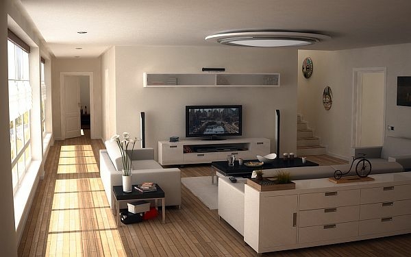 modernes-Wohnzimmer-Dachbeleuchtung-erste-Wohnung