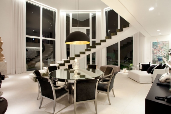 schwarz-weißes-Wohnzimmer-Luxus-Möbel