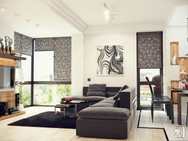 weiß-graues-Wohnzimmer-Design