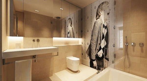 Badezimmer Gestaltung-moderne Keramik Fliesen