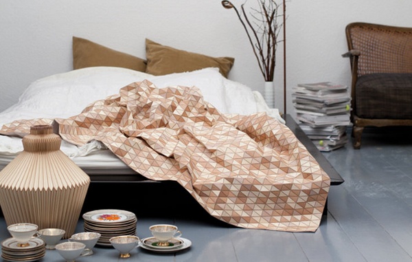 Innovations Materialien Bettdecke aus Holz