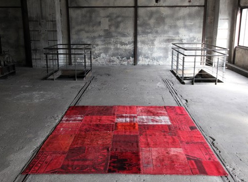 Bunte Designer Teppiche von Miinu rote farben