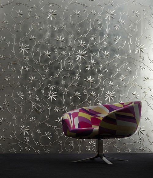 Dekorative Tapeten mit 3d Mustern bunter Sessel