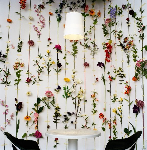 Dekorative Wandverkleidung-Blumen Wand Ideen