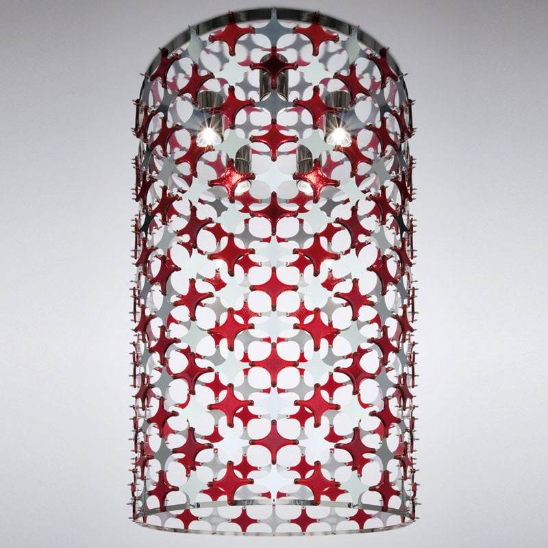Designer Leuchten aus Glas von La Murrina rot weiß