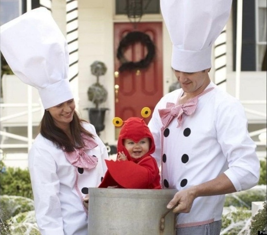 Fasching Ideen Karneval Kostüme chefkoch baby lobster