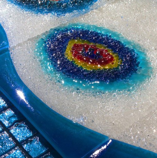 Mosaik Fliesen-Badezimmer blau