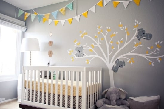 Ideen Einrichtung-Zimmer Baby Wandtattoo