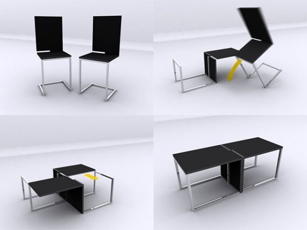 Joel Hesselgren tisch stühle transformierende möbel