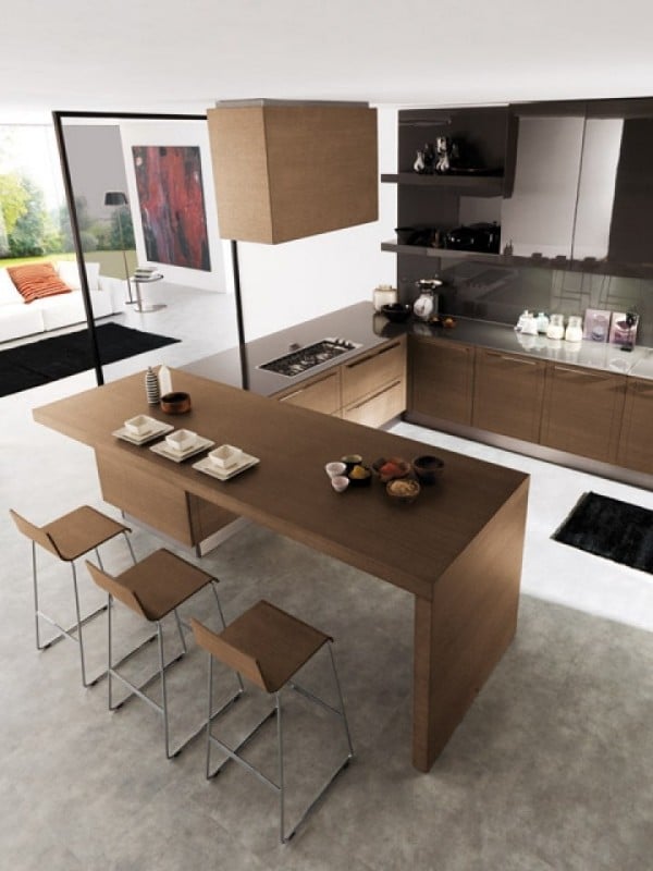 Küche-Euromobil Design Holzmöbel
