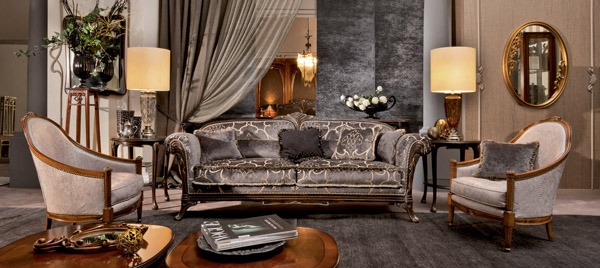 Luxuriöse Wohnzimmer-Holzmöbel Sofa Sessel