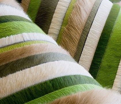 Luxus Teppich Design Kuhfell-Teppiche-Kyle Bunting Grün Weiß