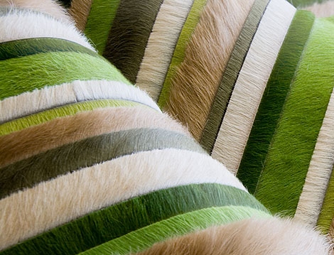 Luxus Teppich Design Kuhfell-Teppiche-Kyle Bunting Grün Weiß