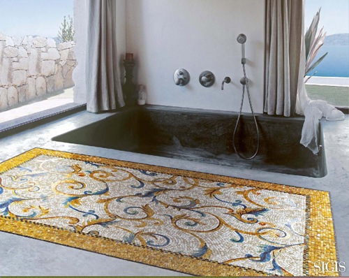 Mosaik Fliesen Teppich Sicis Badezimmer