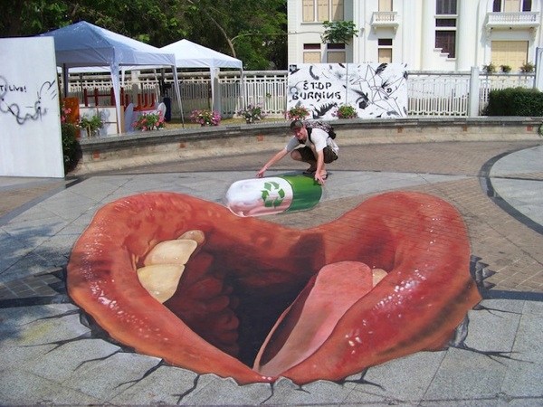 Mund-Straßenmalerei Street Art