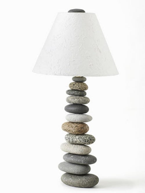 Nachttisch Lampen Design Balanced Stone Lamp-Vivaterra