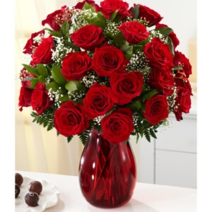 Rote Rosen Blumenstrauss