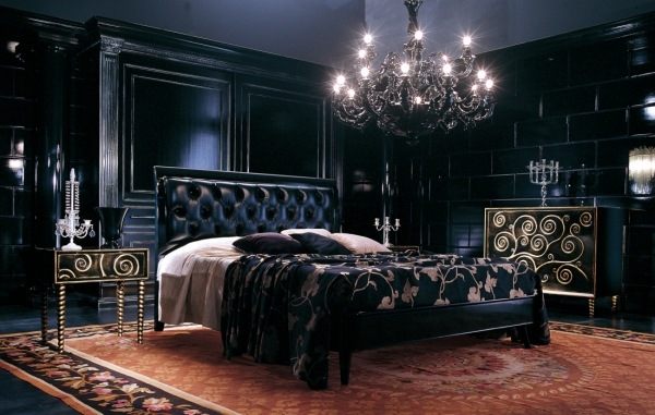 Schlafzimmer Einrichtung-königlicher Stil-Bett Kronleuchter