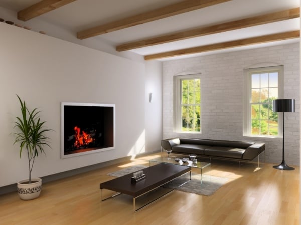 Schlichtes Design-Wohnzimmer minimalistisch