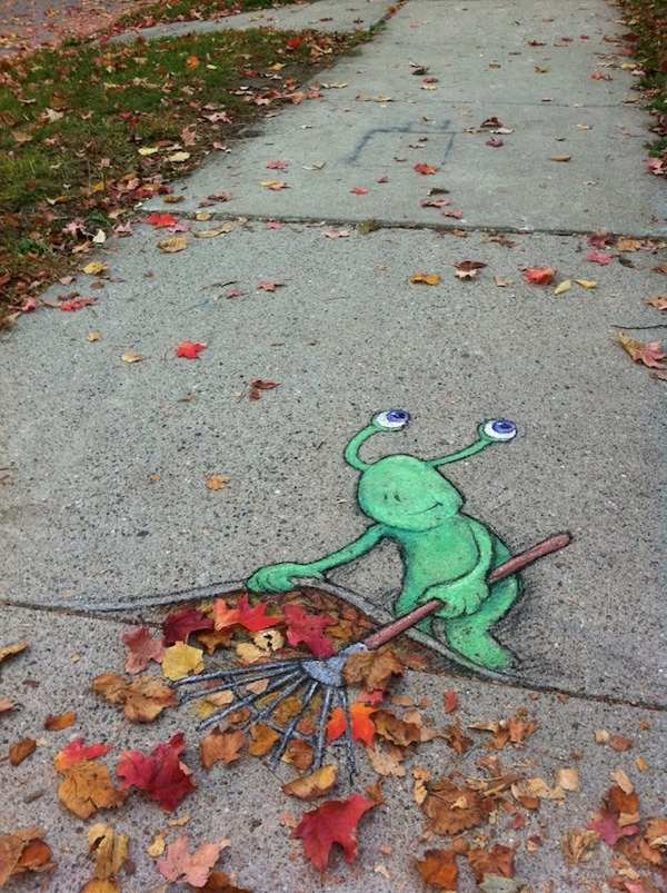 Straßenkunst-David Zinn Street Art