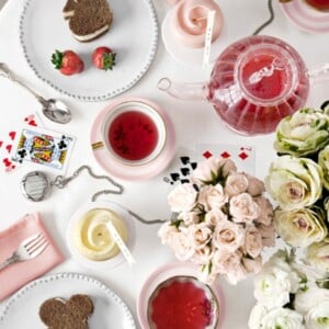 Tee Party Valentinstag Idee-Herz Kuchen