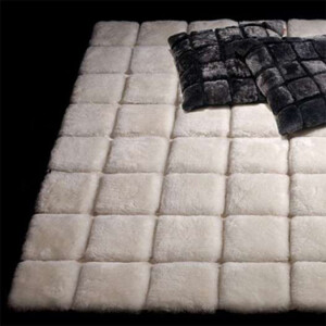 Teppich Design Ideen weiße Schaffell Komfort Pracht