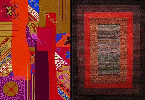 Tibetanische Teppich Designs rot bunte Farbenkombination