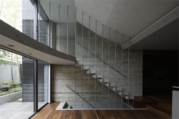 Treppen Fenster-Tokio-moderne Baukunst