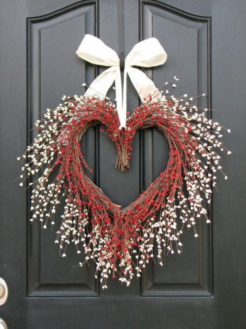 Valentinstag Dekorative Türgestaltung Selber Basteln