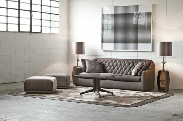 designer möbel aus italien von smania sofa grau