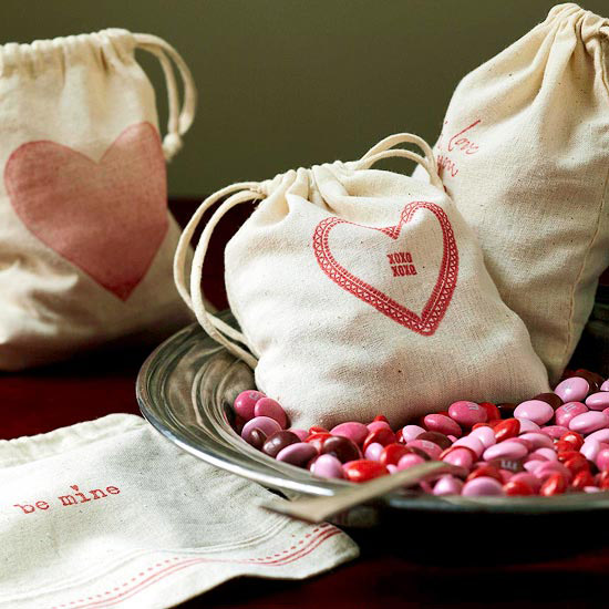 geschenkideen zum valentinstag stoff beutel