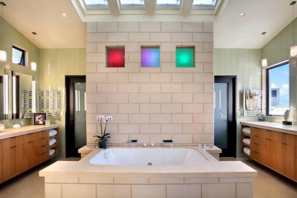 moderne Badewanne-Badgestaltung Idee Traumhaus