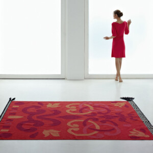 moderne teppiche von gan rugs doppelseitig rot